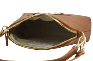 Mała torebka wizytowa skórzana - Brązowa jasna - Torebki damskie - miniaturka - grafika 6