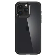 Etui i futerały do telefonów - Etui APPLE IPHONE 15 PRO Spigen Ultra Hybrid Crystal Frost czarne - miniaturka - grafika 1
