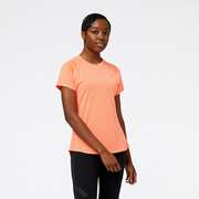 Koszulki i topy damskie - Koszulka damska New Balance WT21262ODR  pomarańczowa - miniaturka - grafika 1