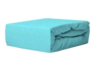 Prześcieradła - Darymex D.GRUCA I R.RĄCZKA SPÓŁKA JAWNA Prześcieradło z gumką, Frotte, 60x120 cm, turkusowe - miniaturka - grafika 1