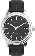 Zegarki męskie - Zegarek Timex TW2Y23000 Waterbury Metropolitan Automatic 41mm Leather Strap - miniaturka - grafika 1