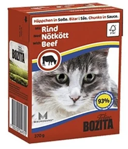 Bozita z Wołowiną kawałki w sosie Kartonik 370g NBOZ3944 - Mokra karma dla kotów - miniaturka - grafika 5