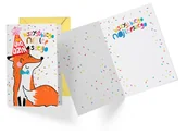 Kartki okolicznościowe i zaproszenia - Kukartka Karnet B6 PR-218 Urodziny lisek - Kukartka - miniaturka - grafika 1