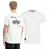 Odzież taktyczna i umundurowanie - Alpha Industries Koszulka Label Backprint 258505 09 - Biała - miniaturka - grafika 1