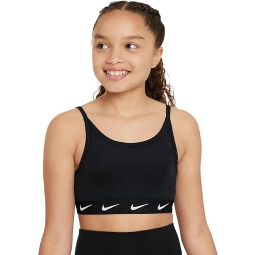 Nike Girl'S Biustonosz Dri-Fit One, Czarny/Biały, FD2276-010, M