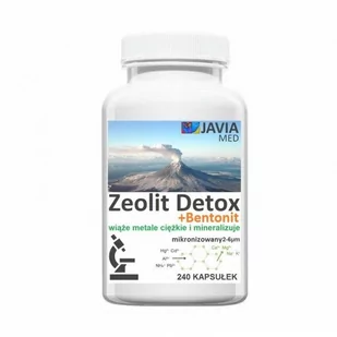 Javia med Zeolit Detox + Bentonit (240 kaps) Aktywny Mikronizowany Klinoptylolit Najdrobniejszy 2-6 m jm-005 - Suplementy naturalne - miniaturka - grafika 1
