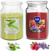 Świece - ŚWIECE ZAPACHOWE SŁODKIE ŚWIEŻE ŚWIECZKI 2X ŚWIECA ZESTAW PREZENT XXL 200H - miniaturka - grafika 1