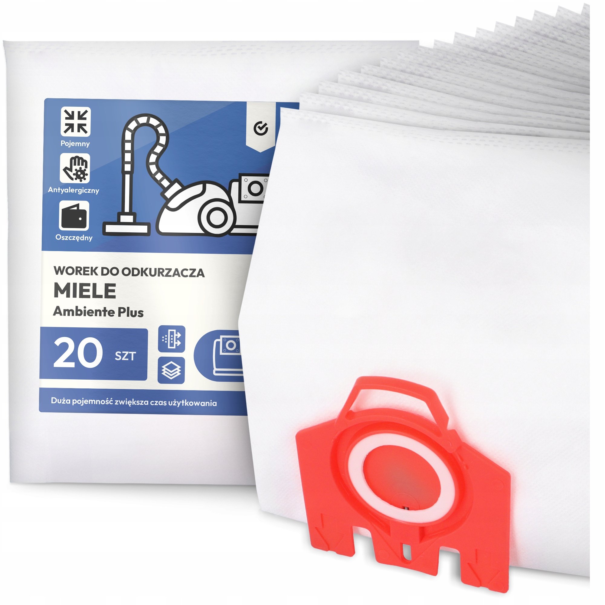 20x Worek do Odkurzacza Miele Ambiente Plus Syntetyczny Duży Torba Worki G9