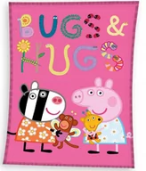 Koce i narzuty dla dzieci - kocyk koc welur welurowy puchaty ŚWINKA PEPPA PIG George 110X140 - miniaturka - grafika 1
