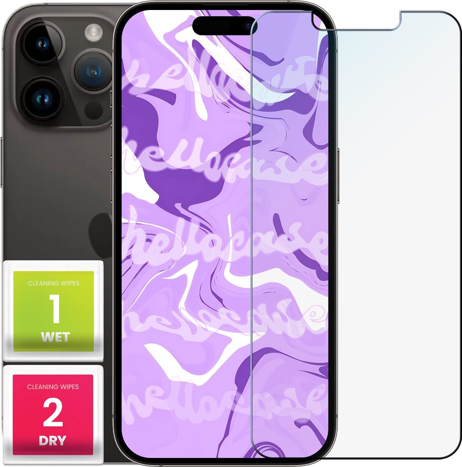 Hello Case Szkło Hartowane do Iphone 14 Pro szybka 9H, płaskie 2.5D, ochronne