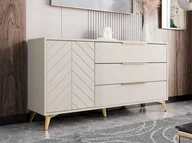 Komody - Komoda kombinowana szeroka Xela piaskowy beż - miniaturka - grafika 1