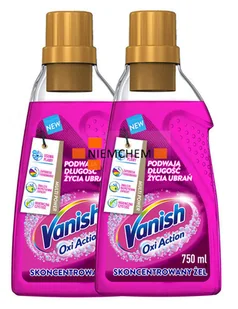 Vanish Oxi Action Pink odplamiacz do koloru tkanin w żelu 750ml - Środki do prania - miniaturka - grafika 1