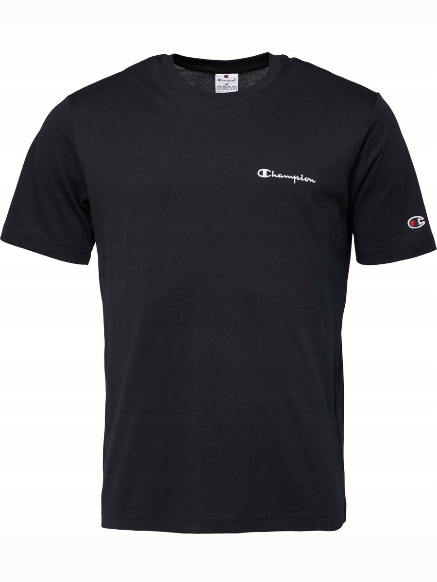 KOSZULKA męska CHAMPION 221798-KK001 bawełniana sportowa czarna t-shirt L L