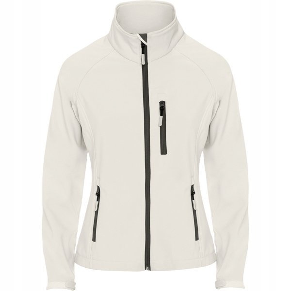 Kurtka Damska SOFTSHELL MEMBRANA Bez Kaptura ROLY SS6433 PEARL WHITE M