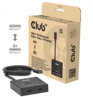 Huby USB - Club 3D Club3D Switch, USB-C na 2xUSB-C Oboustranný 2v1, 8K60Hz, 4K120Hz, PD 100W - miniaturka - grafika 1