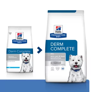 HILL'S PD Prescription Diet Canine Derm Complete Mini 1kg - Sucha karma dla psów - miniaturka - grafika 1