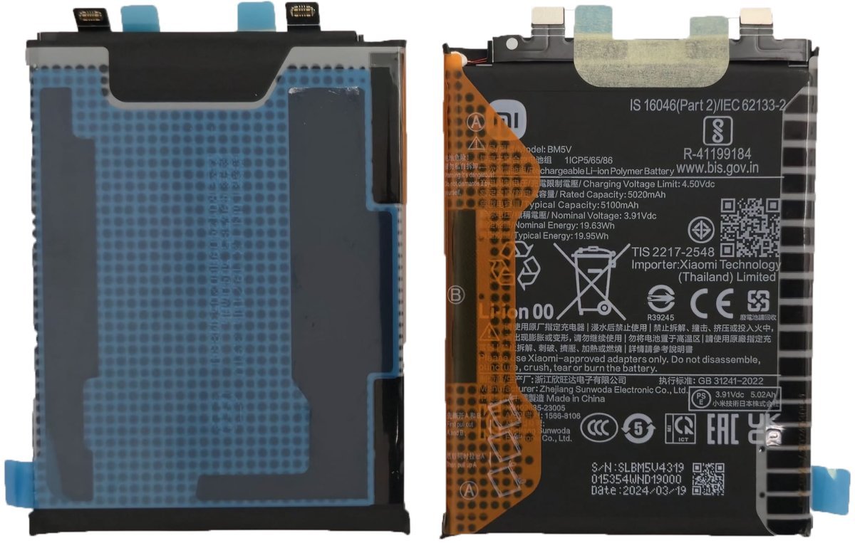 100% ORYGINALNA BATERIA BN5V XIAOMI REDMI NOTE 13 Pro Poco X6 X6 Pro