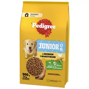Pedigree Junior 500g Z Drobiem I Warzywami Sucha Karma Dla Szczeniąt Średnich I Dużych Ras - Sucha karma dla psów - miniaturka - grafika 1