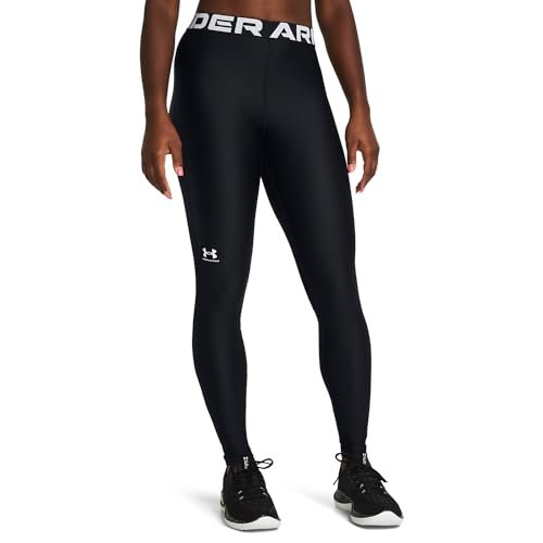 Under Armour UA HG Legginsy - Czarny/Biały - SM