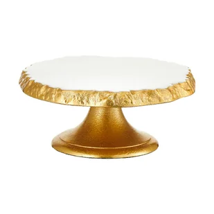 Patera do ciasta metalowa 22 cm LETIZIA - Tace i patery - miniaturka - grafika 1