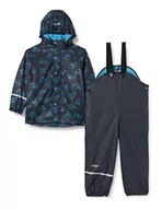 Spodnie i spodenki dla chłopców - CareTec Dziecięce wodoszczelne spodnie i kurtka przeciwdeszczowa w zestawie (różne kolory), niebieskie (Dark Navy 778), 86 - miniaturka - grafika 1