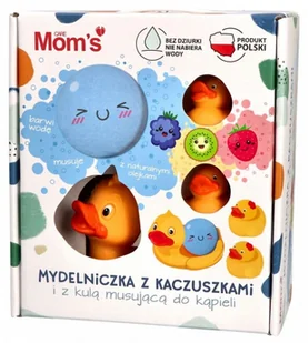 Mydelniczka z kaczuszkami i kulą musującą do kąpieli - Zabawki do kąpieli - miniaturka - grafika 1
