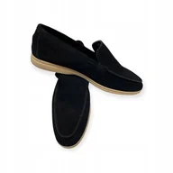 Mokasyny męskie - Mokasyny męskie zamszowe Old Money 46 - miniaturka - grafika 1