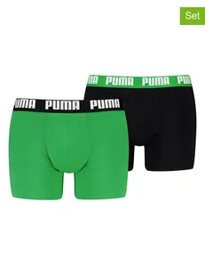 Puma Bokserki (2 pary) w kolorze czarno-zielonym - Majtki męskie - miniaturka - grafika 1