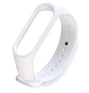Silikonowy pasek do Xiaomi Mi Band 3/ Xiaomi Mi Band 4 - biały - Akcesoria do smartwatchy - miniaturka - grafika 1