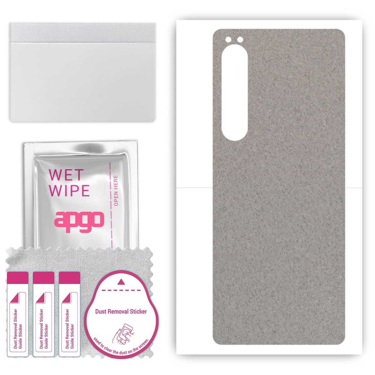 Folia naklejka skórka strukturalna na TYŁ Zamsz do Sony Xperia 10 IV SO-51C - Zamsz Szary - apgo SKINS