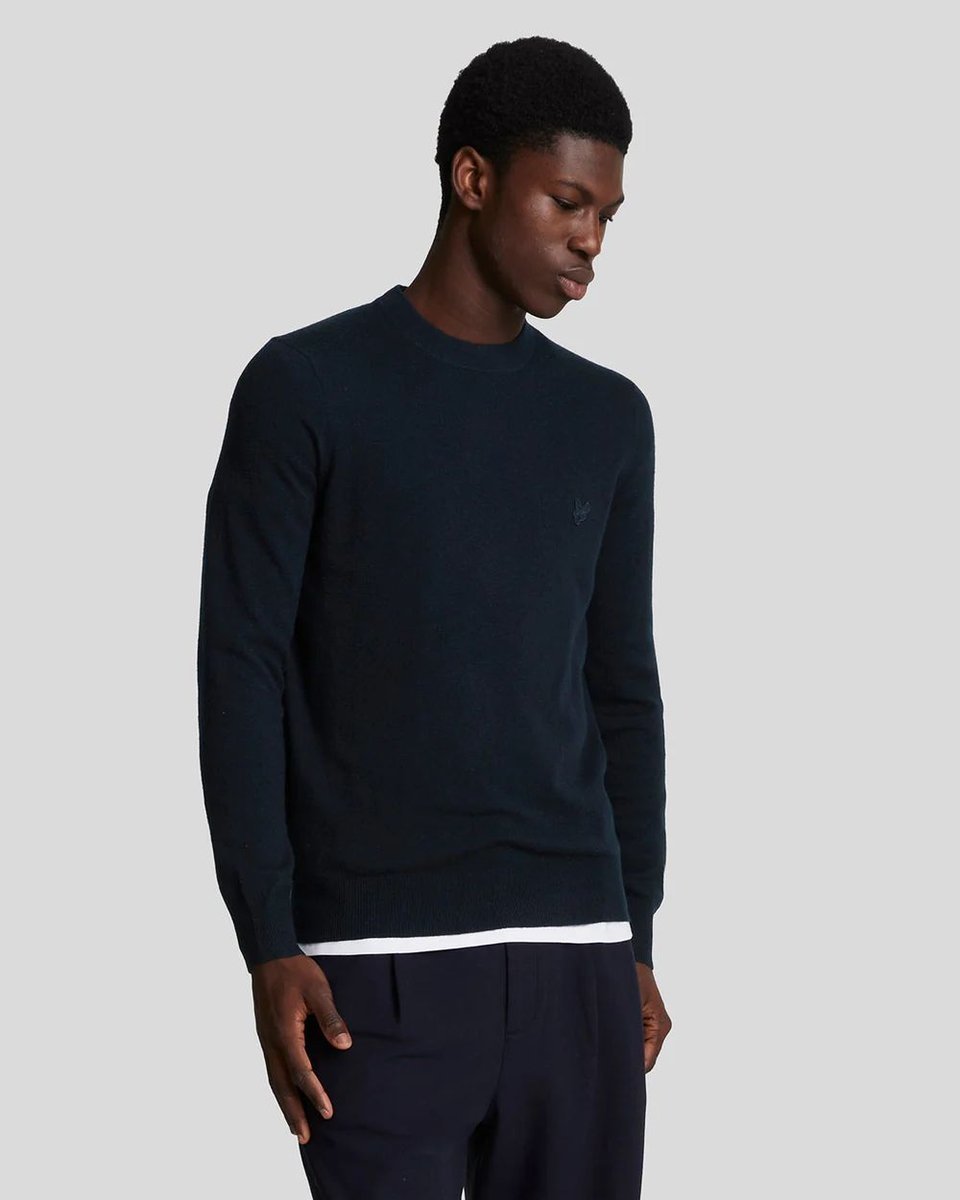 maglie uomo lyle and scott 1874 kn2124v tonal lambswool crew z271 dark navy