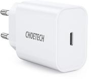 Ładowarki do telefonów - Choetech ładowarka sieciowa USB Typ C PD 20W biały (Q5004 V4) Q5004-V4-EU-WH - miniaturka - grafika 1