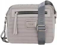 Torebki damskie - TOREBKA LISTONOSZKA MONNARI SZARA PIKOWANA LOGO - miniaturka - grafika 1