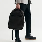 Plecaki - Reserved - Plecak z imitacji skóry - Brązowy - miniaturka - grafika 1