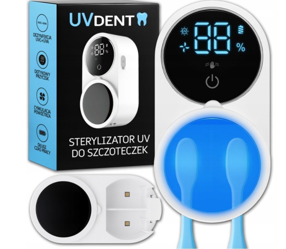 Sterylizator UV Uchwyt Do Szczoteczek Do Zębów Bezdotykowy Zabija Bakterie
