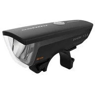 Lampki rowerowe - Lampa przednia /akumulator/ KROSS QUARK F2.0 80lm USB czarna - miniaturka - grafika 1