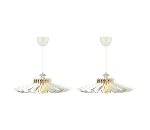 ZESTAW 2x Żyrandol na lince 1xE27/60W/230V biała + śr. 52 cm - Lampy sufitowe - miniaturka - grafika 1