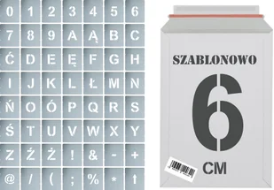 Szablony malarskie wielorazowe Litery i Cyfry 6cm, zestaw 56szt. - Zestawy piśmiennicze - miniaturka - grafika 1