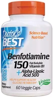 Witaminy i minerały - Doctor's Best Benfotiamina z kwasem alfa liponowym (witamina B1 z kwasem liponowym), 150 mg, 60 kapsułek ziołowych - miniaturka - grafika 1