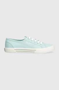 Pepe Jeans tenisówki PLS31287 damskie kolor turkusowy BRADY BASIC W - Trampki damskie - miniaturka - grafika 1
