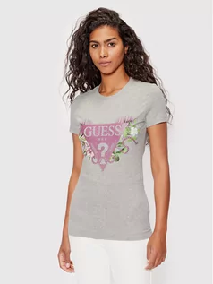 Koszulki i topy damskie - Guess T-Shirt W2YI29 J1311 Szary Slim Fit - grafika 1