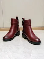 Botki damskie - Sixth Sens Botki w kolorze czerwonym - miniaturka - grafika 1