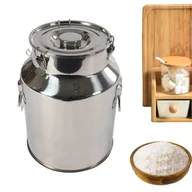 Dzbanki i imbryki - 201 Szczelny dzbanek na mleko ze stali nierdzewnej, pojemność 28 l, trwała konstrukcja, łatwy transport, - miniaturka - grafika 1