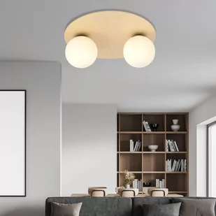 Emibig Kenzo lampa sufitowa 2-punktowa brązowa/biała 1142/2B 1142/2B - Lampy sufitowe - miniaturka - grafika 3