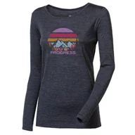 Koszulki sportowe damskie - Damska koszulka Progress Hela "Landscape" Rozmiar: S / Kolor: szary - miniaturka - grafika 1