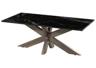 Ławy i stoliki kawowe - BARCELONA Ława #404 Metal szary + Marmur czarny 120x60x45 cm - miniaturka - grafika 1