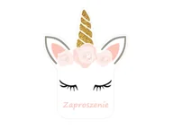 Kartki okolicznościowe i zaproszenia - Zaproszenia personalizowane na urodziny Piękny Jednorożec - 8 szt. - miniaturka - grafika 1