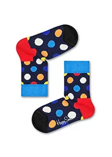Happy Socks Big Dot, kolorowe i zabawne, Skarpety dla dzieci, Czarny-Niebieski-Pomarańczowy-Czerwony-Biały (12-24M) - Skarpetki damskie - miniaturka - grafika 1