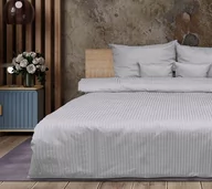 Pościel - Pościel 220x200 adamaszkowa jasnoszara pasek 1 cm Matex - miniaturka - grafika 1