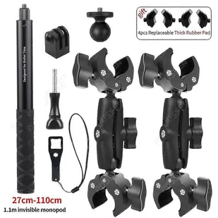 Motocykl Bike Invisible Selfie Stick Monopod Uchwyt do montażu kierownicy dla Gopro Max Hero 11 Insta360 Jeden X2 X3 Akcesoria 1,1 m i 2 zestawy za... - Selfie stick - miniaturka - grafika 1
